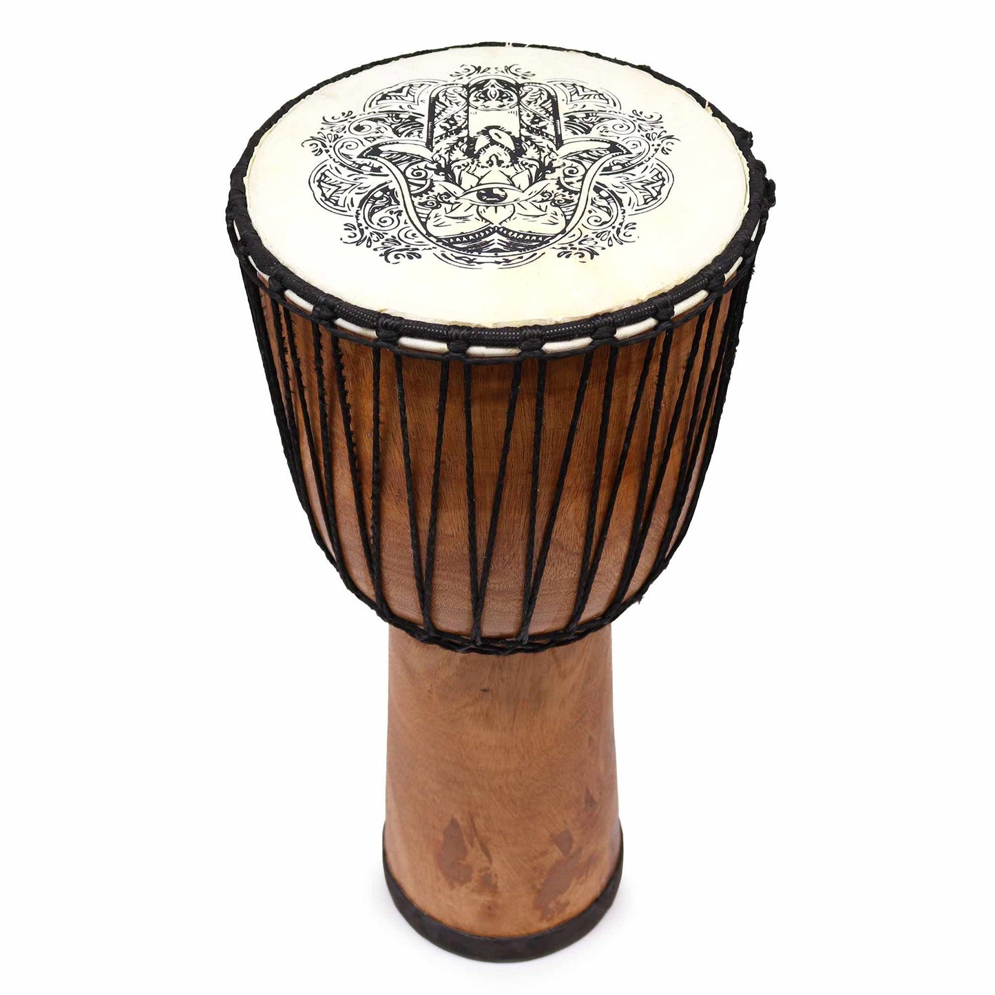 Handgefertigte Djembe Trommel mit breitem Kopf – Hamsa 50cm