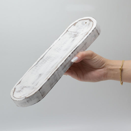 Große Räucherstäbchen-Ablage 30x10cm – Classic Whitewash