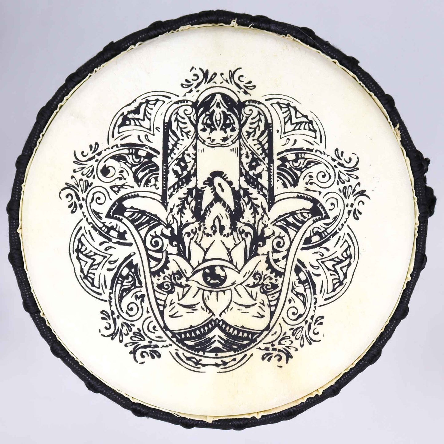 Handgefertigte Djembe Trommel mit breitem Kopf – Hamsa 50cm