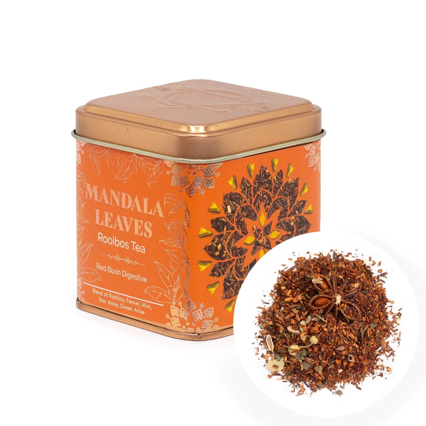 50g Rooibos Tee – Verdauung & Wohlbefinden | Red Bush Digestive (Dose)