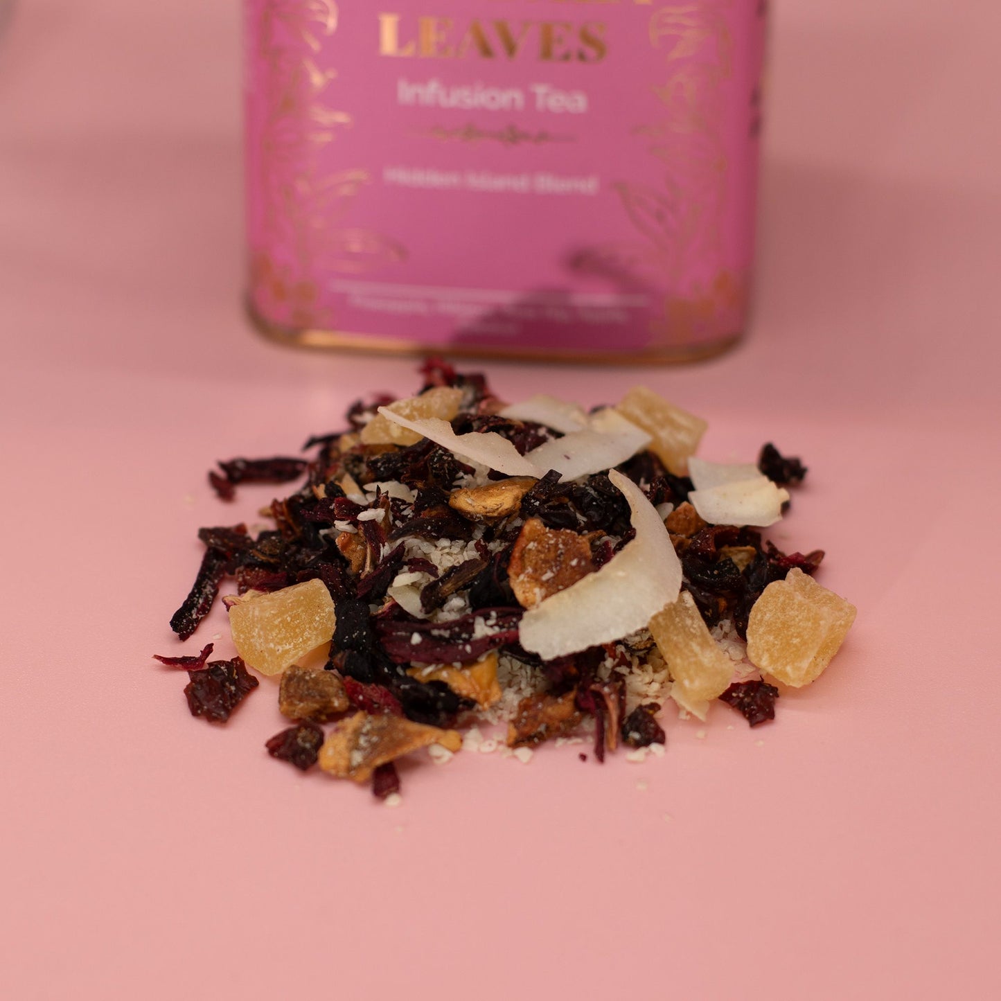 50g Früchtetee – Ananas, Kokosnuss & Hibiskus | Hidden Islands Blend (Dose)