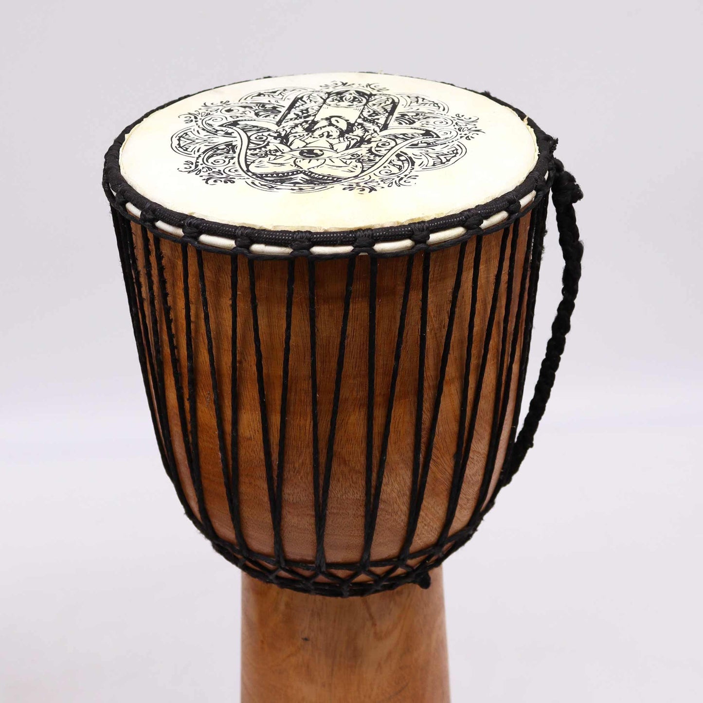Handgefertigte Djembe Trommel mit breitem Kopf – Hamsa 50cm