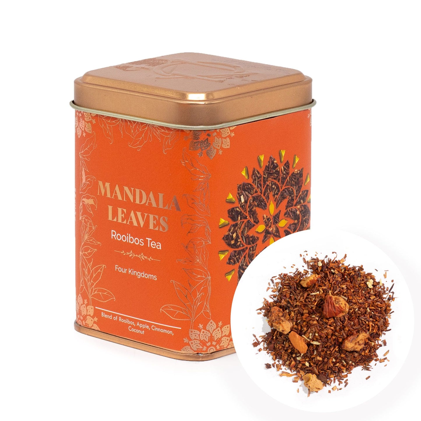 50g Rooibos Tee – Apfel, Zimt & Kokosnuss | Four Kingdoms (Dose)