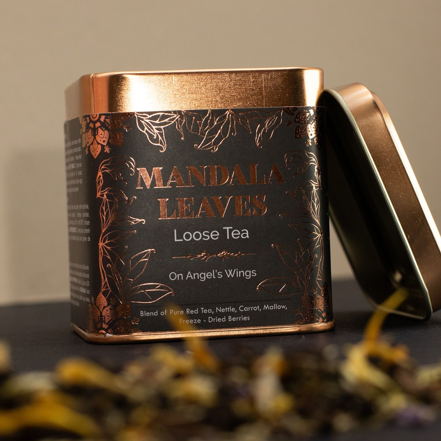 50g Kräuter-Rooibos Tee – Beeren & Blüten | On Angels Wings (Dose)