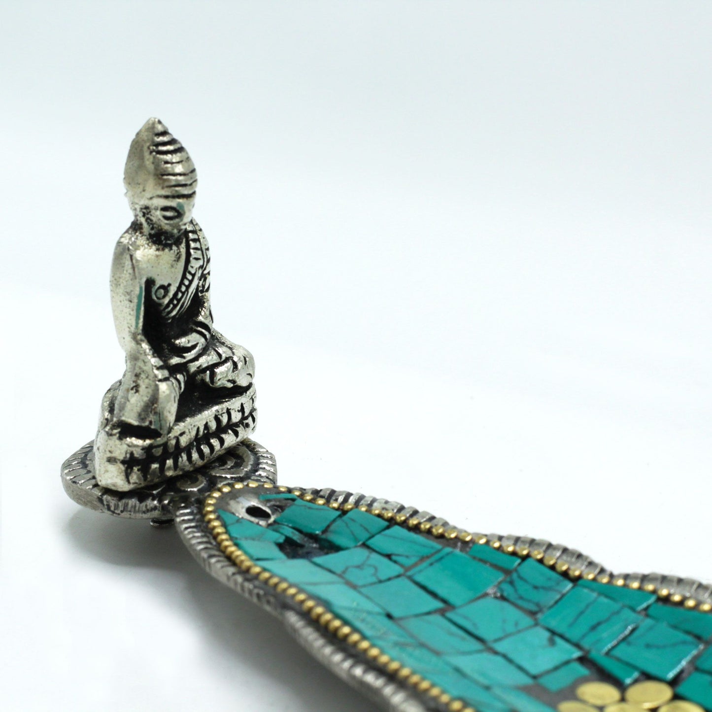 Buddha Langes Blatt Tibetischer Räucherstäbchen-Halter