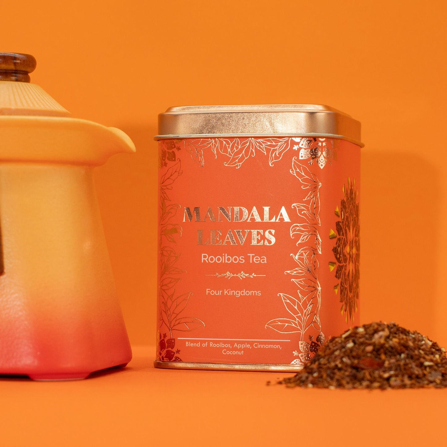 50g Rooibos Tee – Apfel, Zimt & Kokosnuss | Four Kingdoms (Dose)