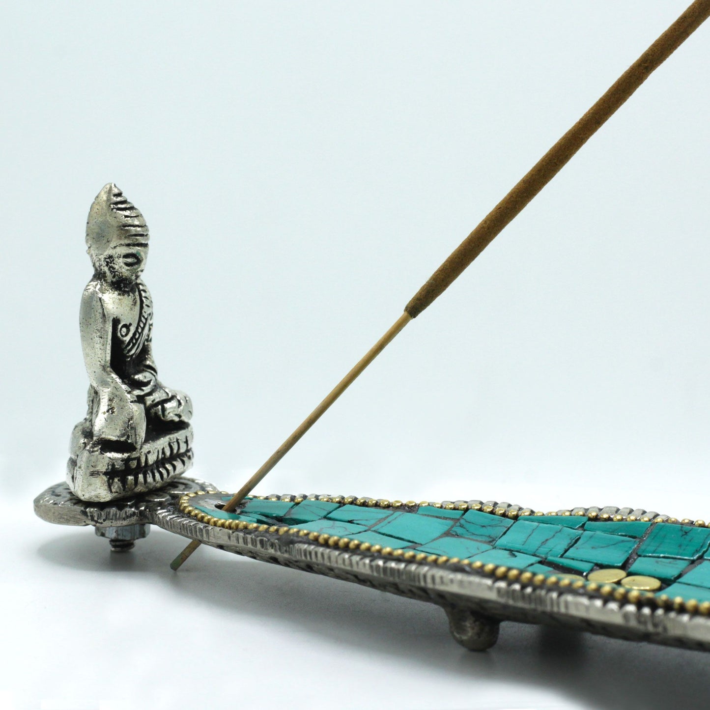 Buddha Langes Blatt Tibetischer Räucherstäbchen-Halter