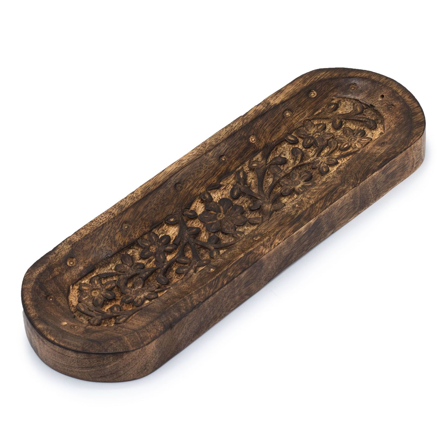 Große Räucherstäbchen-Ablage 30x10cm – Blumendesign