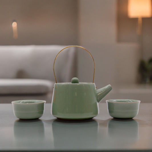 Kräuterteeset Jade – Kanne & 2 Tassen