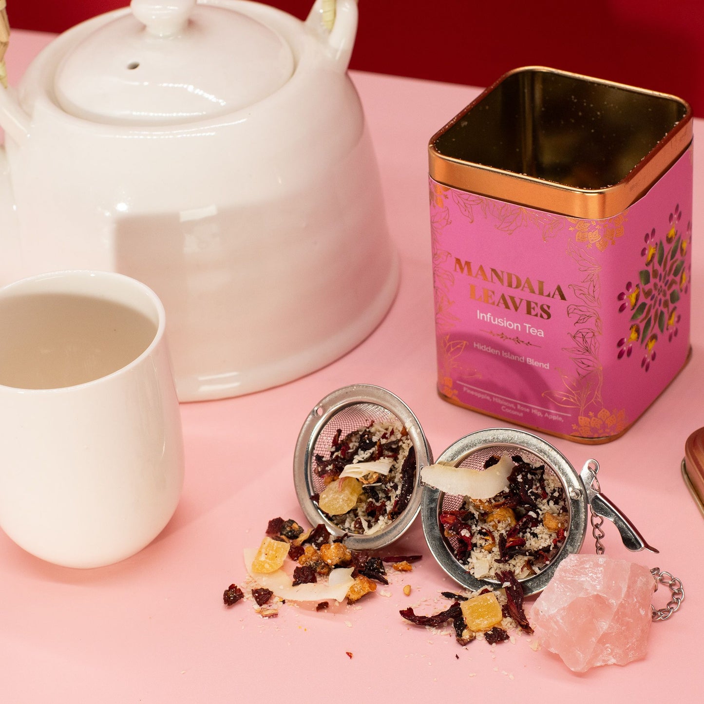 50g Früchtetee – Ananas, Kokosnuss & Hibiskus | Hidden Islands Blend (Dose)