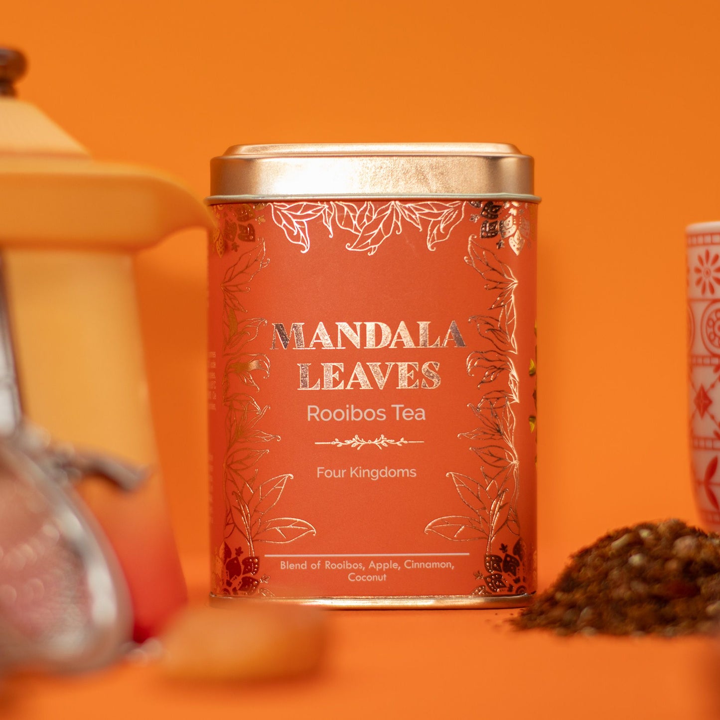 50g Rooibos Tee – Apfel, Zimt & Kokosnuss | Four Kingdoms (Dose)