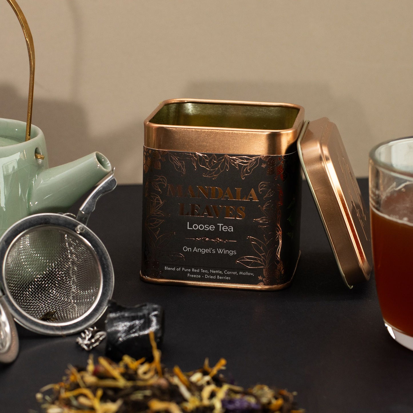 50g Kräuter-Rooibos Tee – Beeren & Blüten | On Angels Wings (Dose)