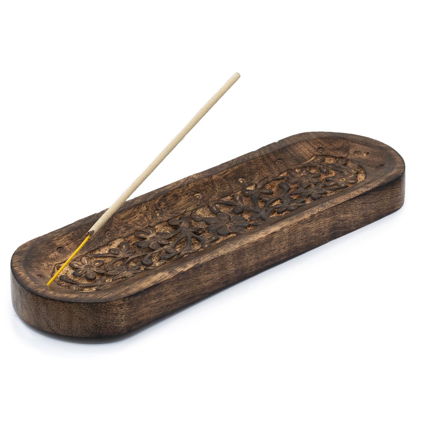 Große Räucherstäbchen-Ablage 30x10cm – Blumendesign