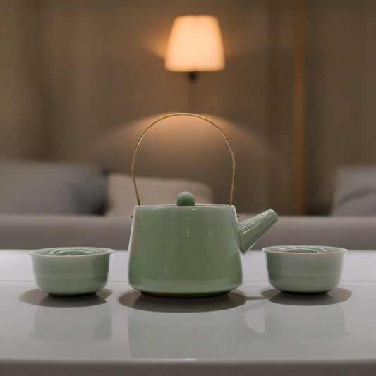 Kräuterteeset Jade – Kanne & 2 Tassen