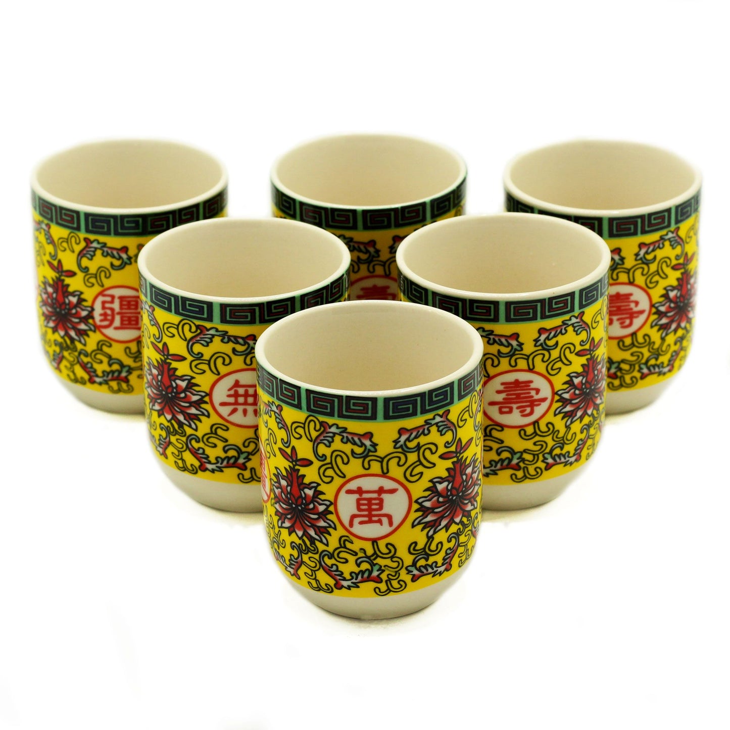 Kräutertee Tassen 6er-Set – Langes Leben Orientalisch