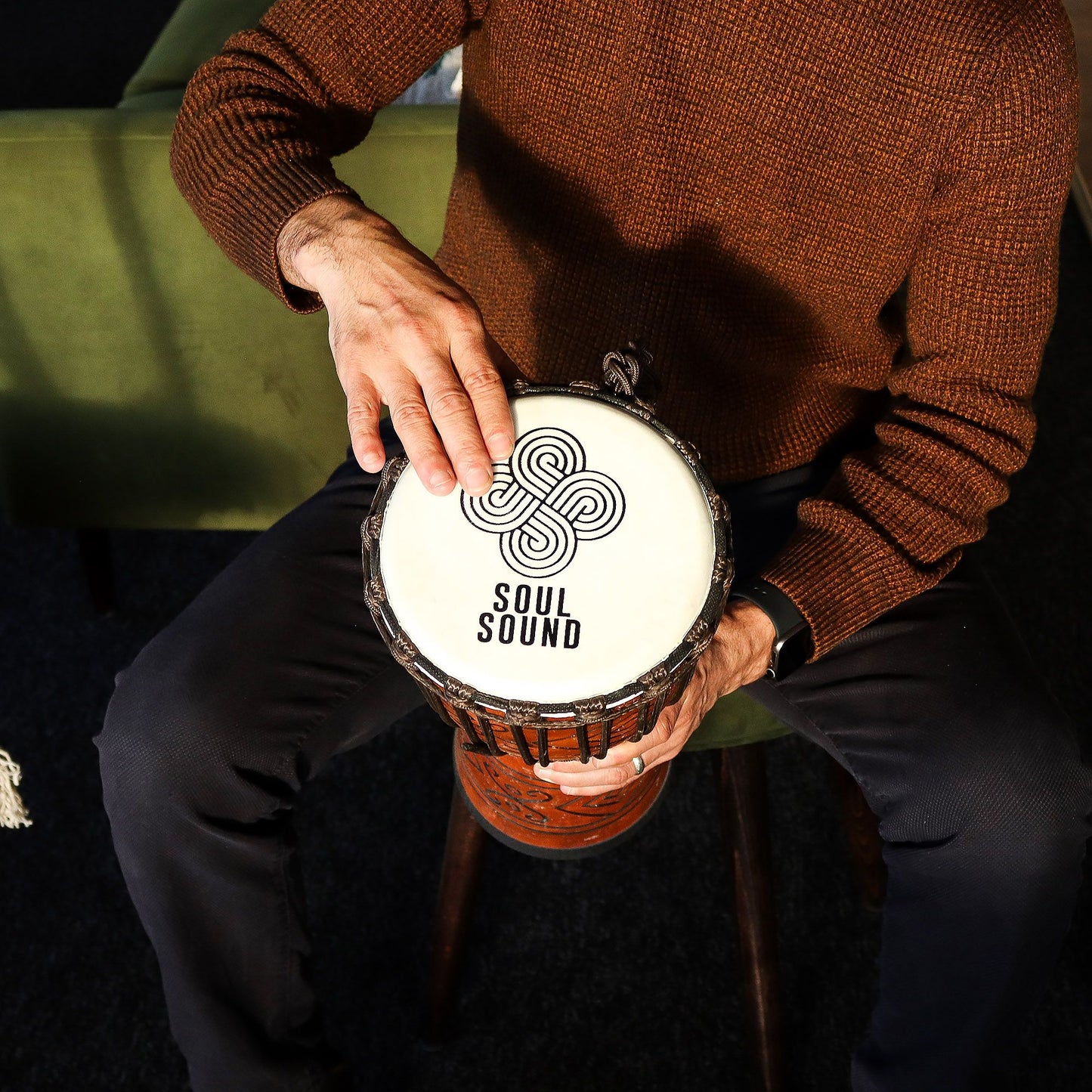 Pro Djembe Trommel Mittel – Soul Sound (tief) 40cm / 18cm Ø