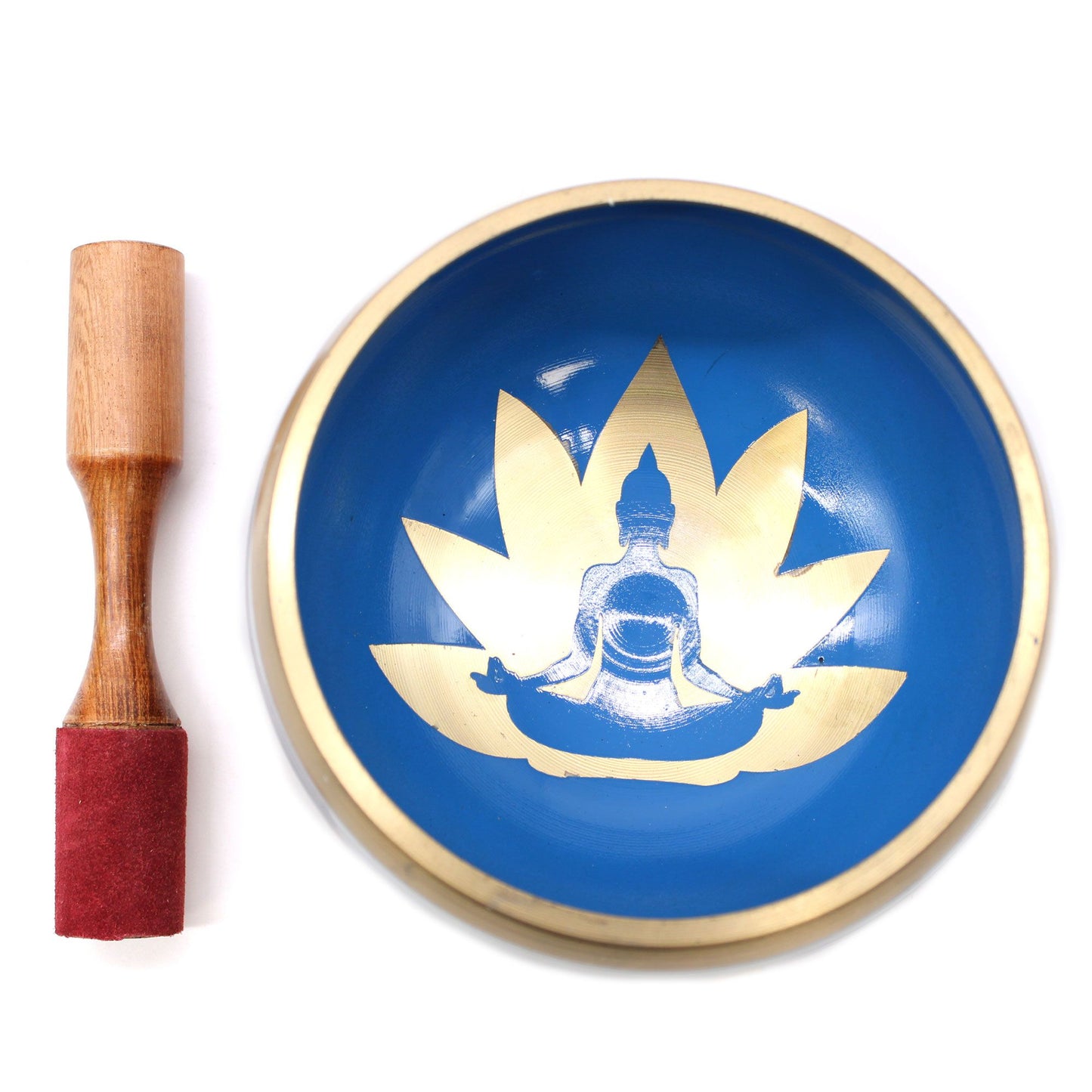 Tibetische Klangschalen-Set Yoga Moves – Weiß/Blau 14cm (Groß)