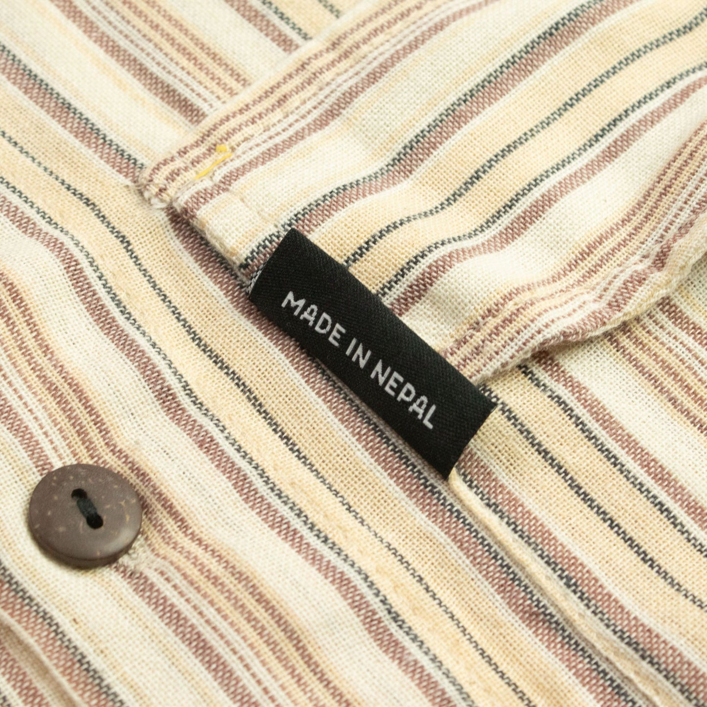 Nomad Sari Grandad Shirt – Brown Beige – Größe L