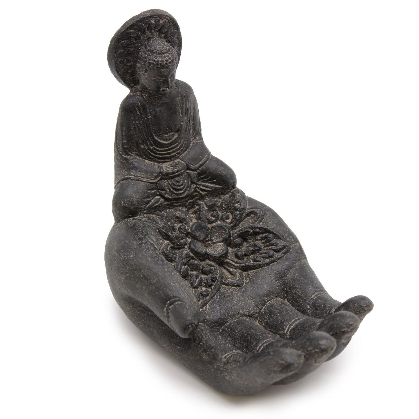 Buddha & Hand Räucherstäbchen-Halter (Schwarz)
