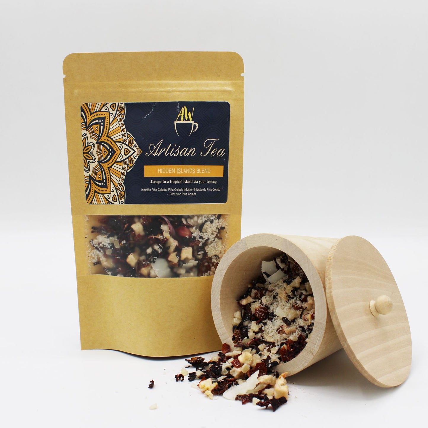 50g Früchtetee – Piña Colada & Tropische Früchte | Hidden Islands Blend