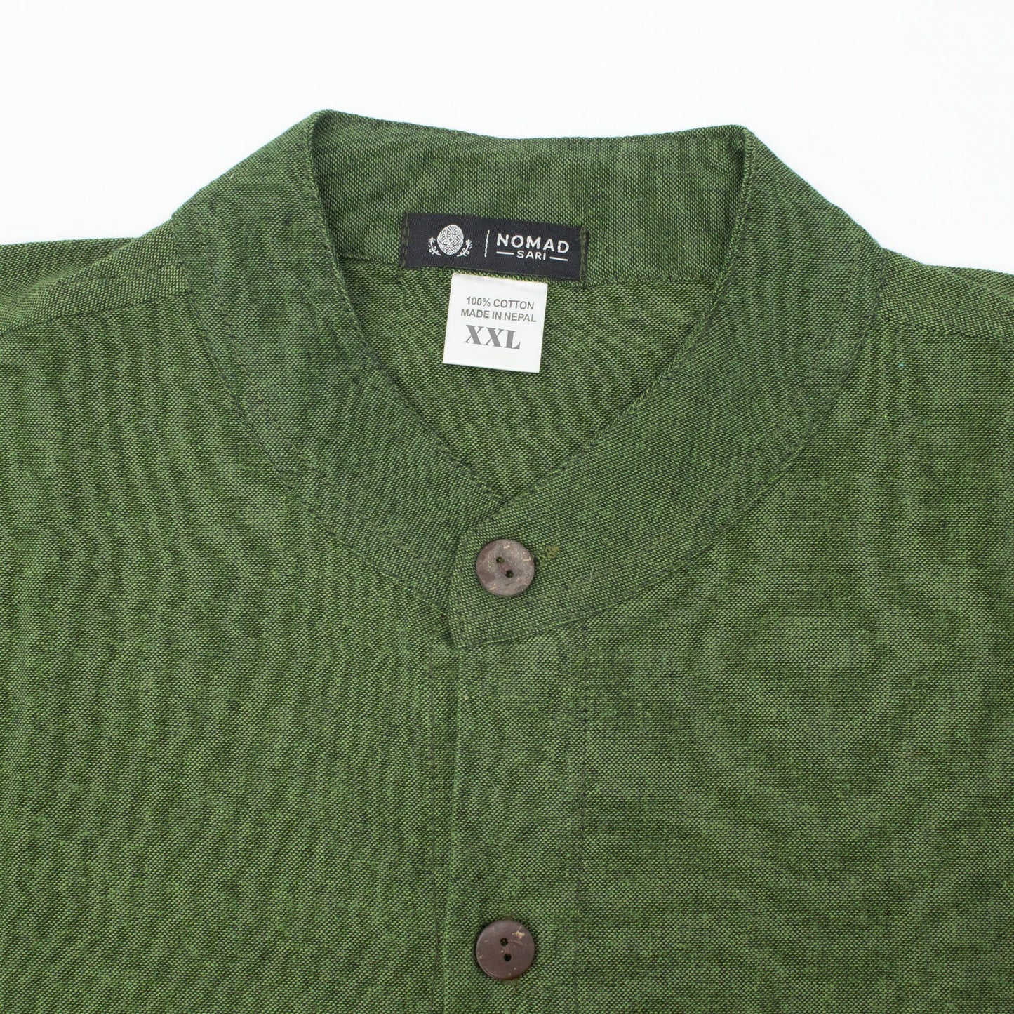 Nomad Sari Kathmandu Shirt – Forest Green – Größe XXL