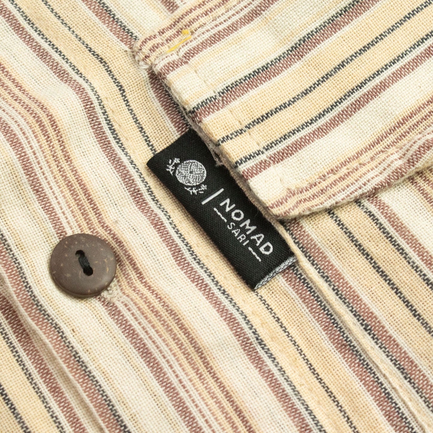 Nomad Sari Grandad Shirt – Brown Beige – Größe XL