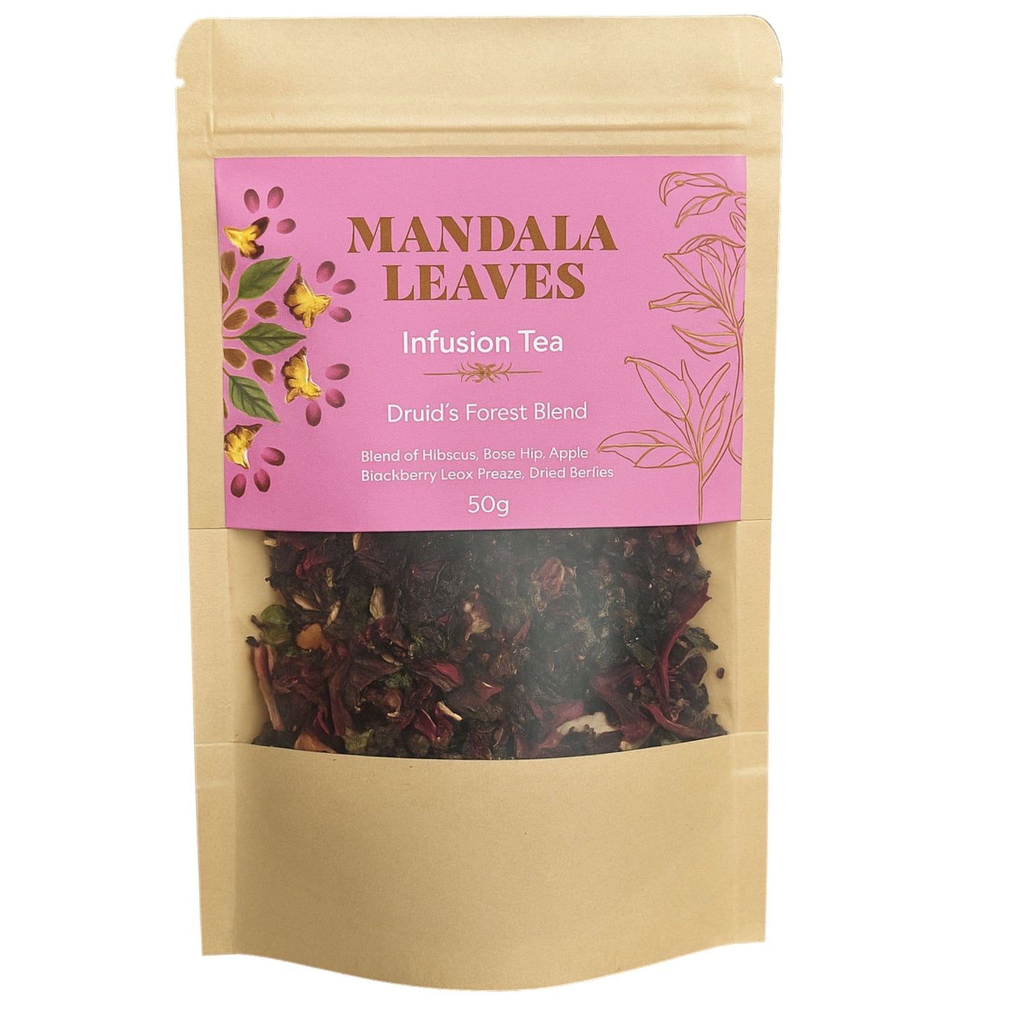 50g Früchtetee – Waldbeeren & Hibiskus | Druid's Forest Blend