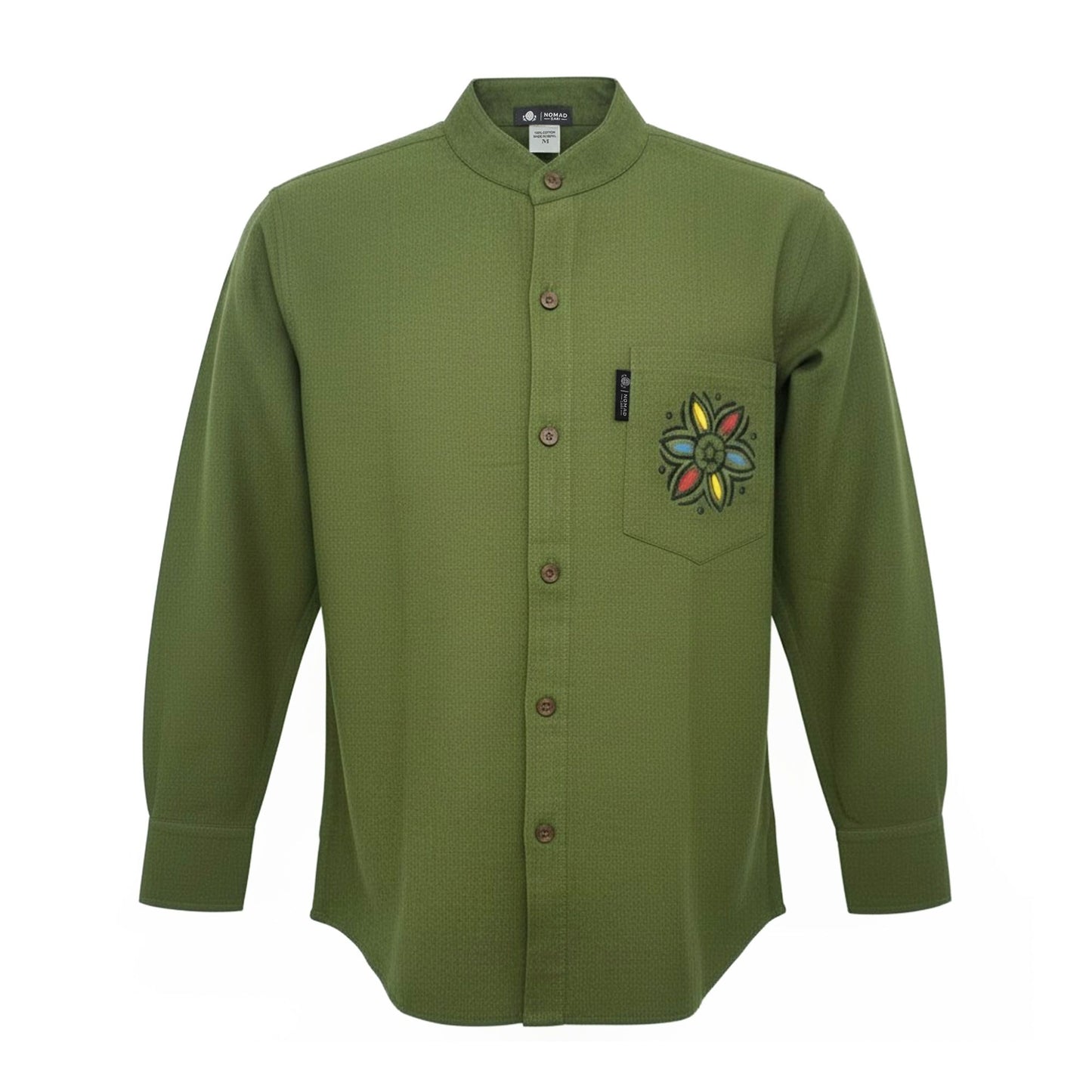 Nomad Sari Kathmandu Shirt – Forest Green – Größe M