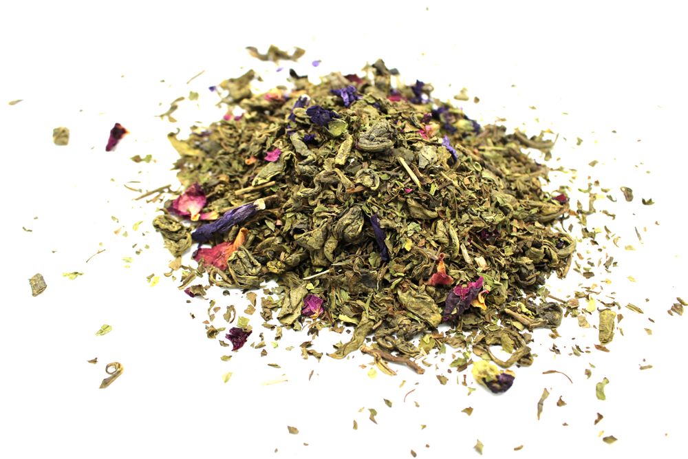50g Grüntee – Minze & Rosenblüten | Serenity Souk Blend