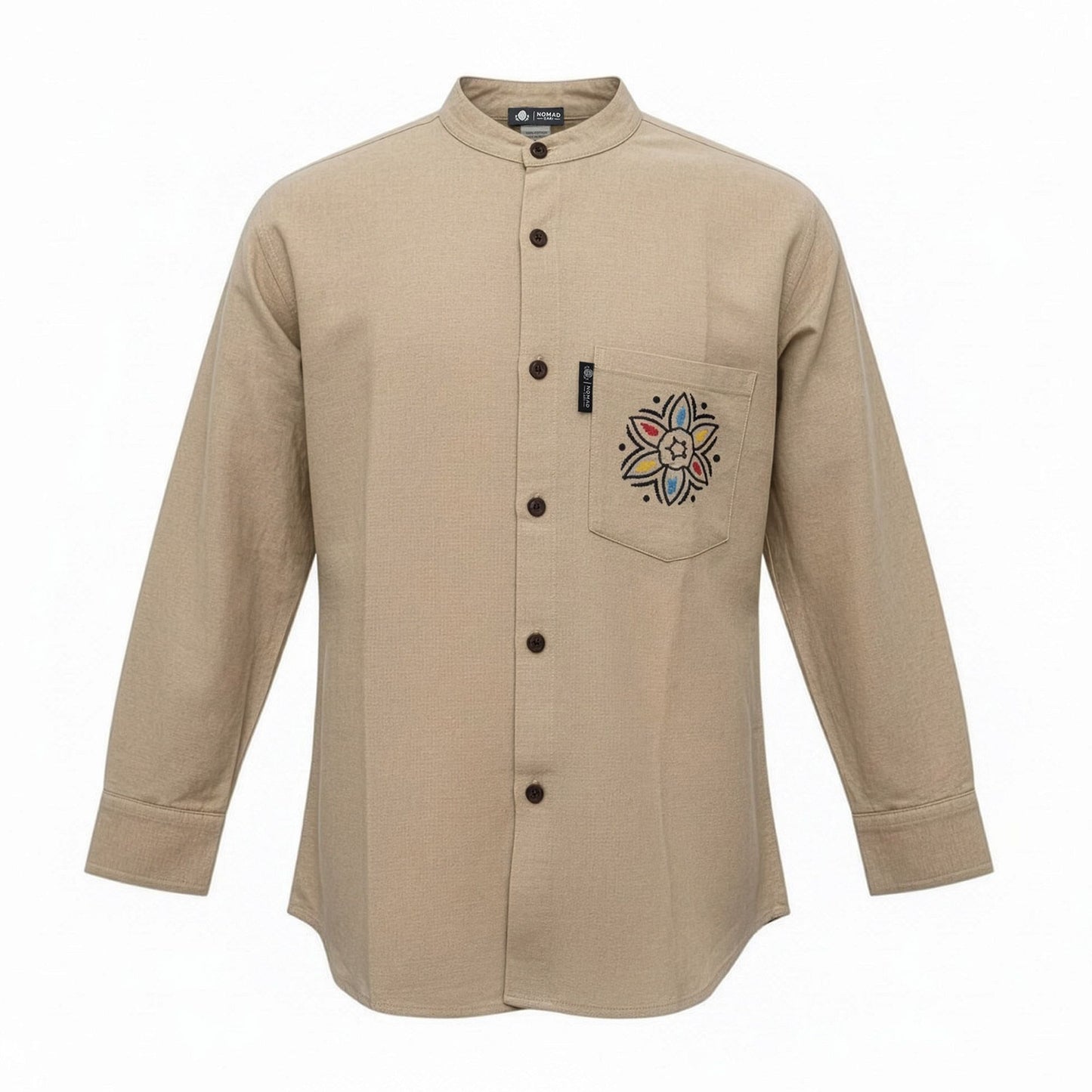 Nomad Sari Kathmandu Shirt – Stone – Größe M